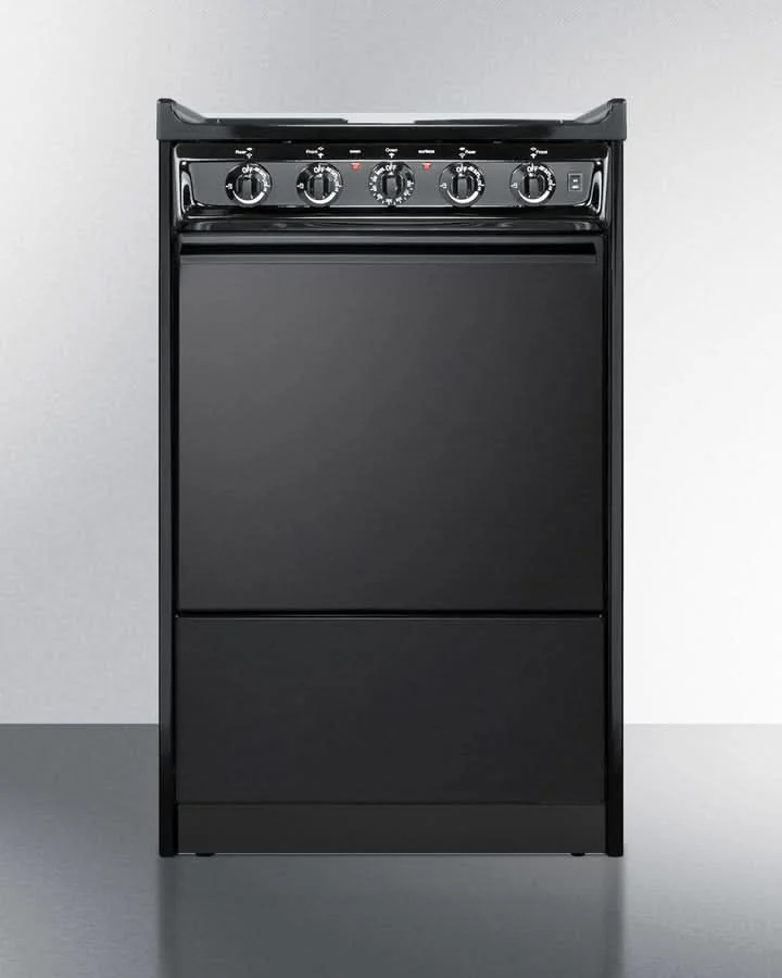 Summit 24 Electric Range with Chrome Drip Pans and Manual Clean Oven Black - TEM110CR - image 5