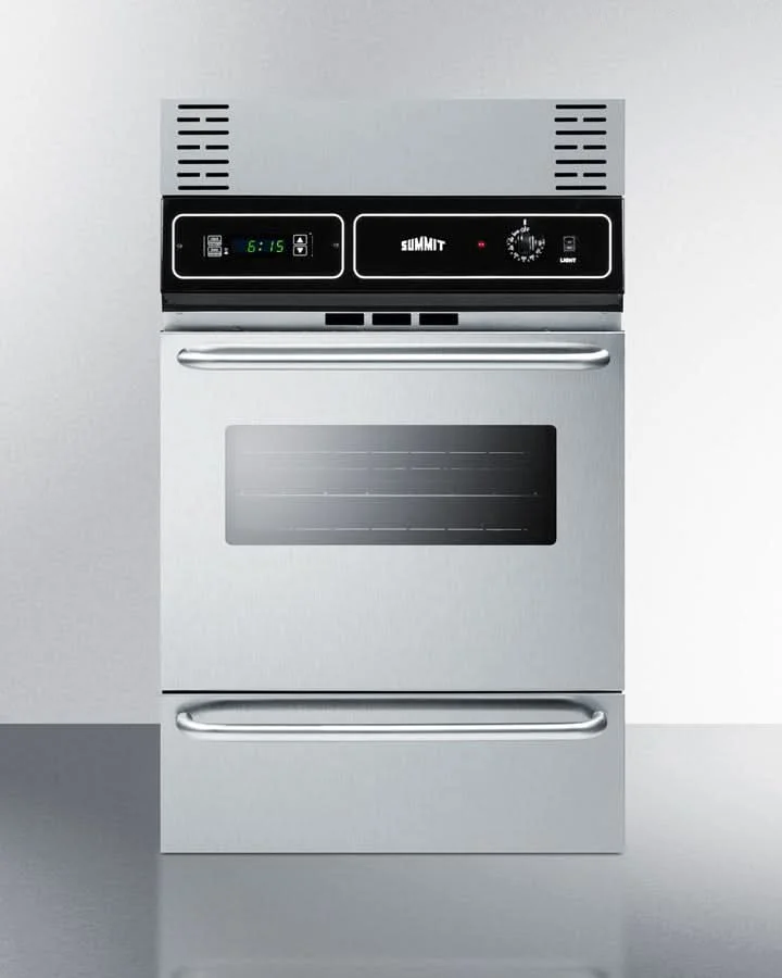 Summit 24 Wide Electric Wall Oven Steel Black - TEM721BKW - image 2
