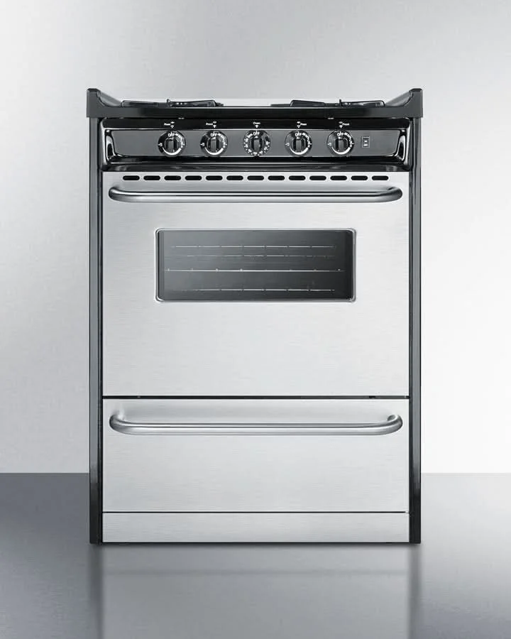 Summit 24 Wide Gas Range, Open Burners - TNM6107BRW - image 2