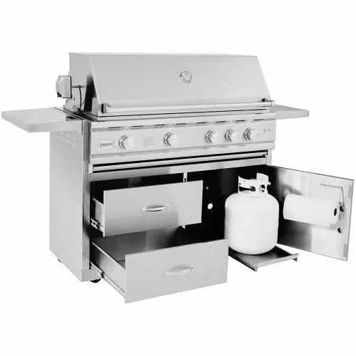 Summerset TRL Deluxe - 44-Inch 4-Burner Freestanding Grill - Liquid Propane Gas - TRLD44-LP + CART-TRLD44-DC - image 2