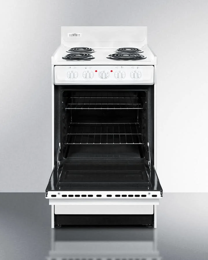 Summit 24 Electric Range with Manual Clean Oven White - WEM110 - image 2