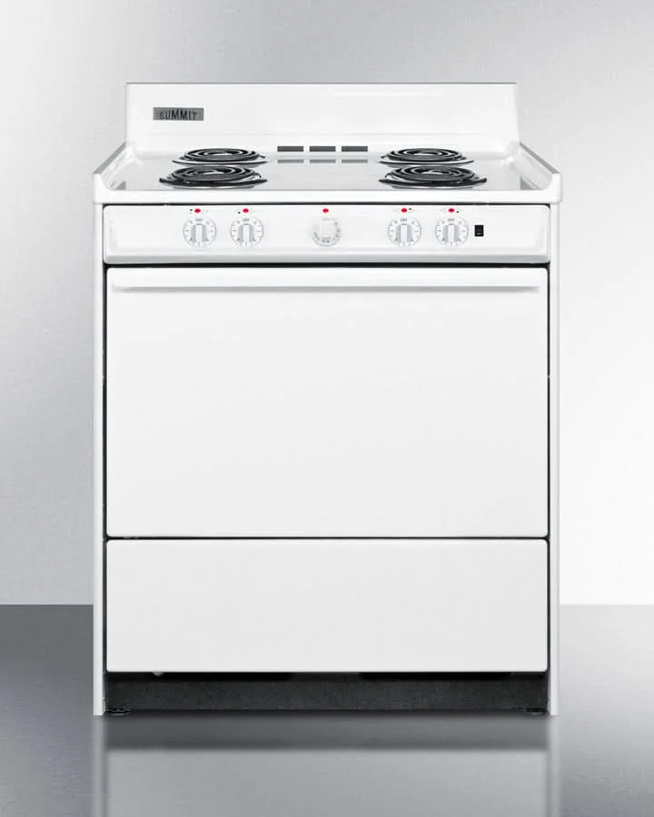 Summit 24 Electric Range with 4 Coil Elements and Oven Storage White - WEM2171Q - image 4