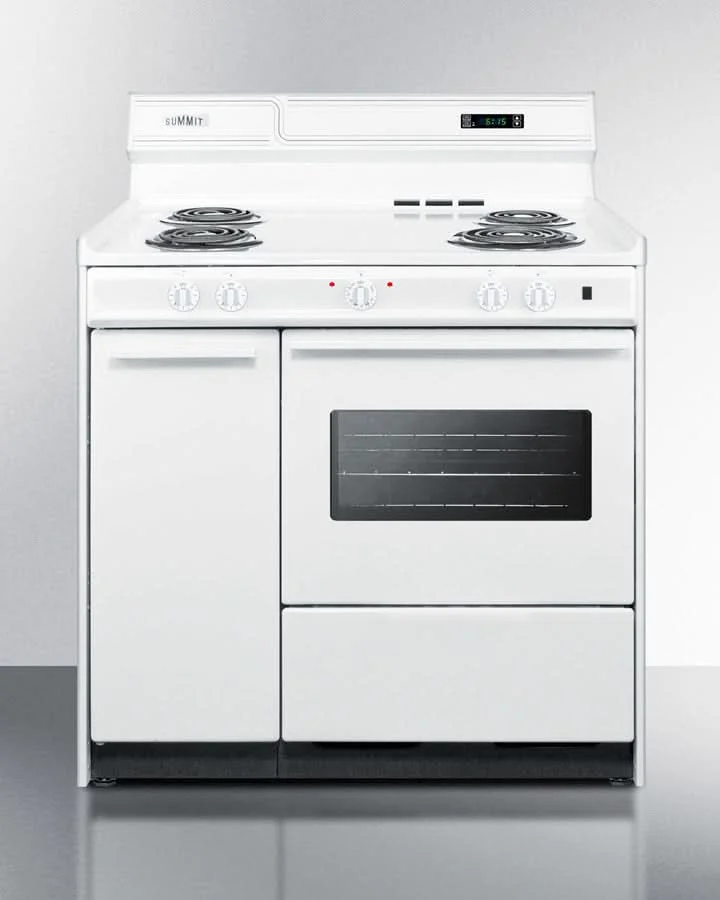 Summit 30 Electric Range with 4 Coil Elements and Storage Compartment White - WEM430KW - image 4