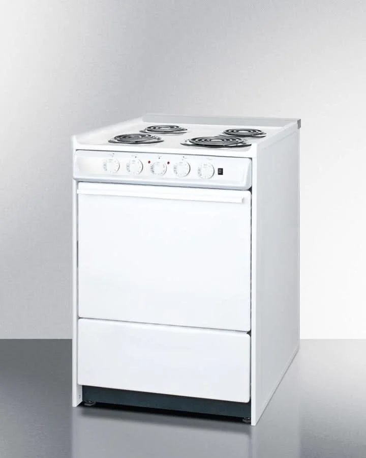 Summit 24 Electric Range with Waist-High Broiler and Adjustable Racks White - WEM610R - image 3