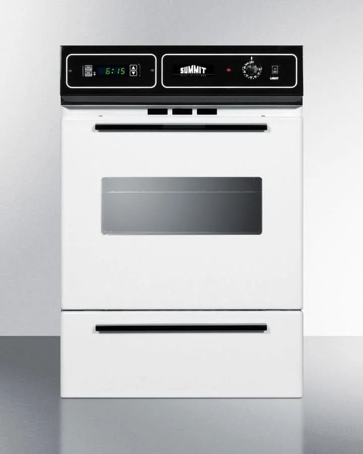 Summit 24 Wide Gas Wall Oven White - WTM7212KW