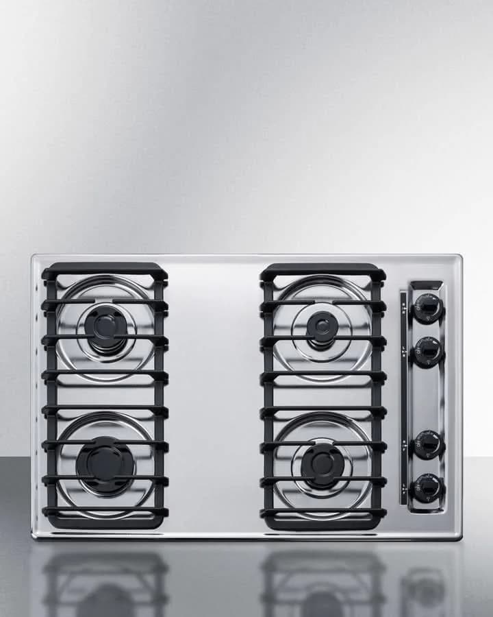 Summit 30 Wide 4 Burner Gas Cooktop Stainless Steel - ZTL053S - image 4
