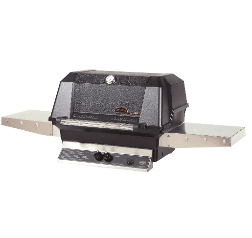 MHP WNK4DD - 57-Inch 2-Burner Stainless Patio Base Grill with Stainless Steel Grids and Standard Burners - Liquid Propane Gas - WNK4DD-P + OCOL + OP-P