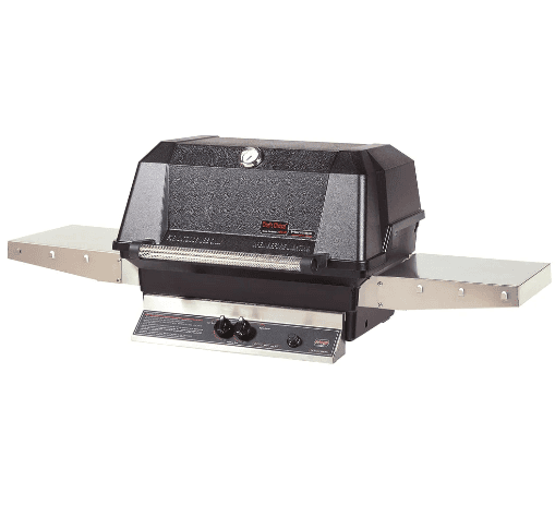 MHP In-Ground Post W/ Stainless Steel Tubing MPP  MHP Grill 27" Built-In W/ Stainless Steel Grids, Standard Burners, Cast Aluminum in Propane Gas (642 sq. In) + MHP In-Ground Post W/ Stainless Steel Tubing - WNK4DD-P + MPP