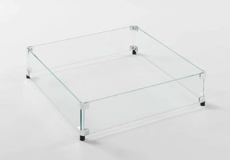 American Fyre Designs Square Glass Wind Guard for Firetable- 8202-WG