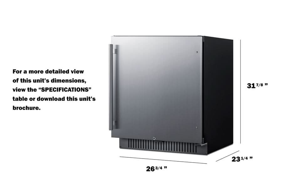 Summit 27-Inch Wide Built-In One Door All-Refrigerator, ADA Compliant - FF27BSSADA - image 9