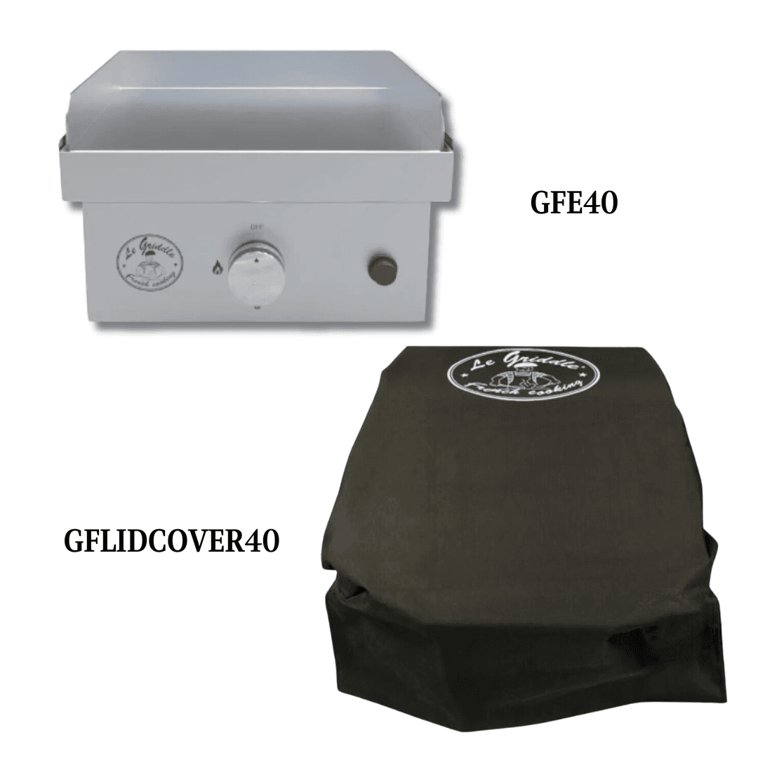 Le Griddle Wee - 16-Inch 1-Burner Built-In / Countertop Griddle LP with Cover - LG-GFE40withCover