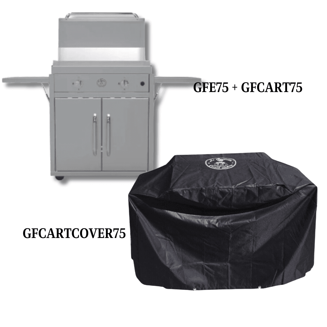 Le Griddle Original - 30-Inch 2-Burner Freestanding Griddle LP with Cover - LG-GFE75LPCartandCover