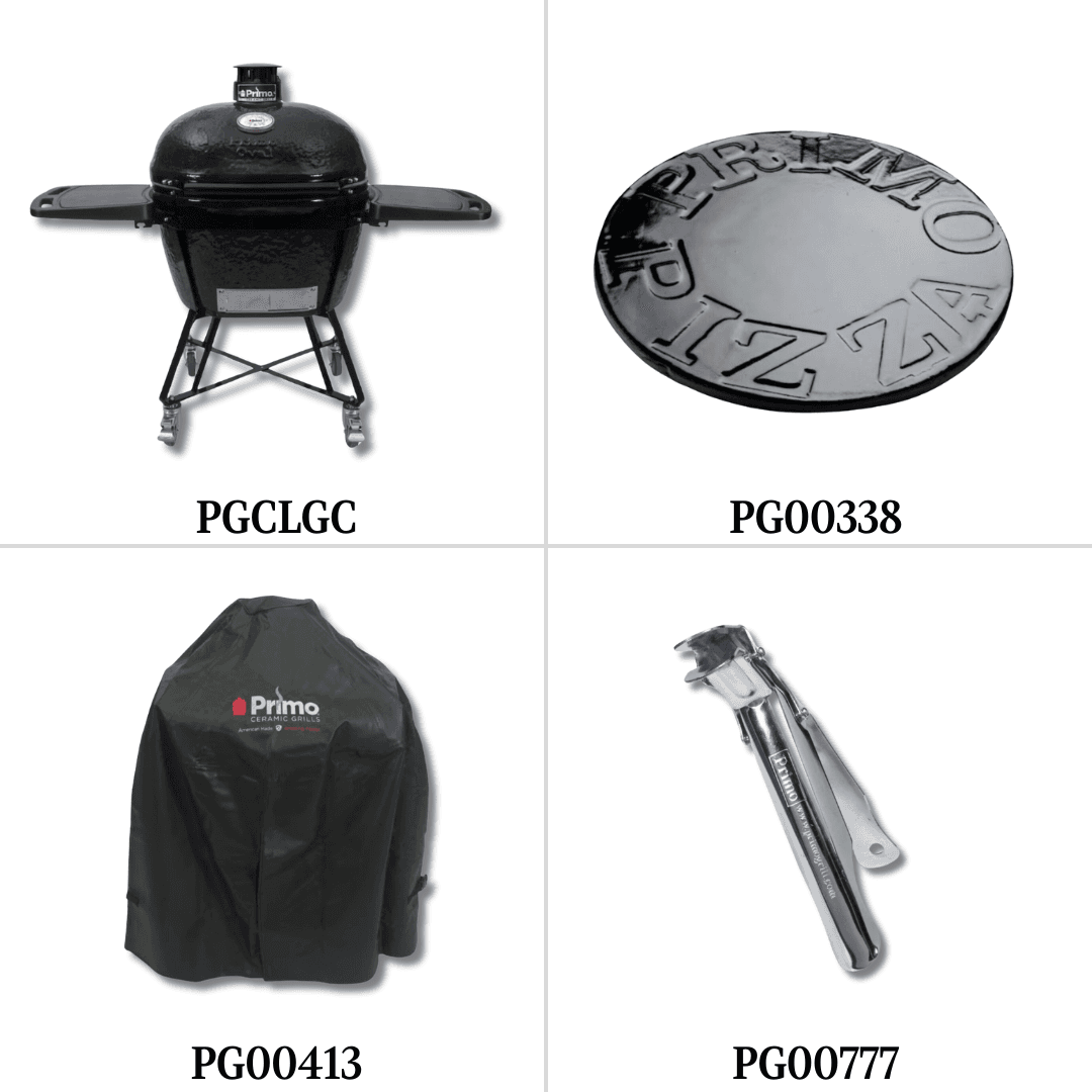 Primo PGCLGC with Power Side Burner, Cover and Double Access Door - PCKG1-PGCLGC
