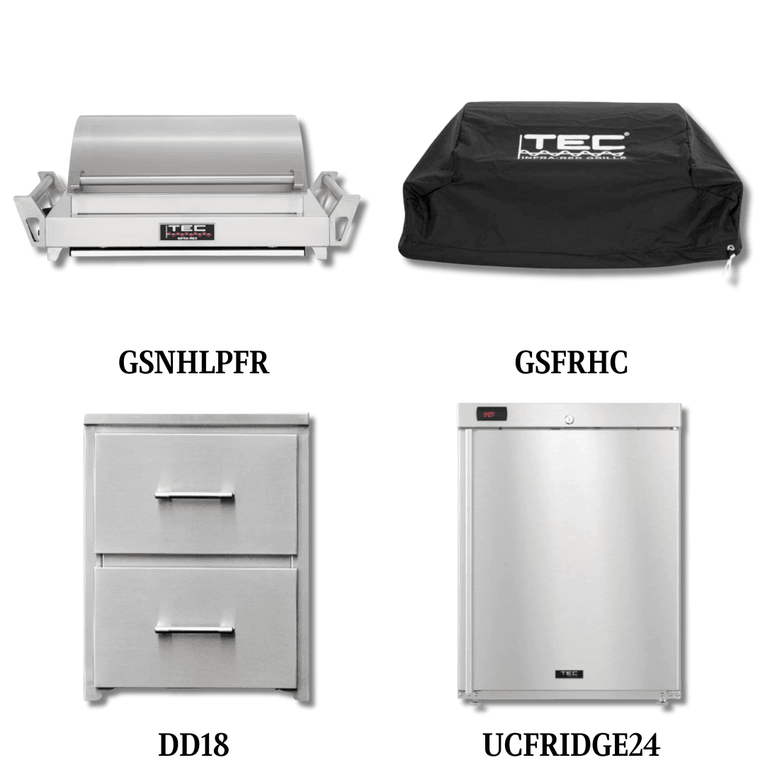 TEC GSNHLPFR Liquid Propane Gas with Cover, and Double Access Drawers and Refrigeration - PCKG2-GSNHLPFR