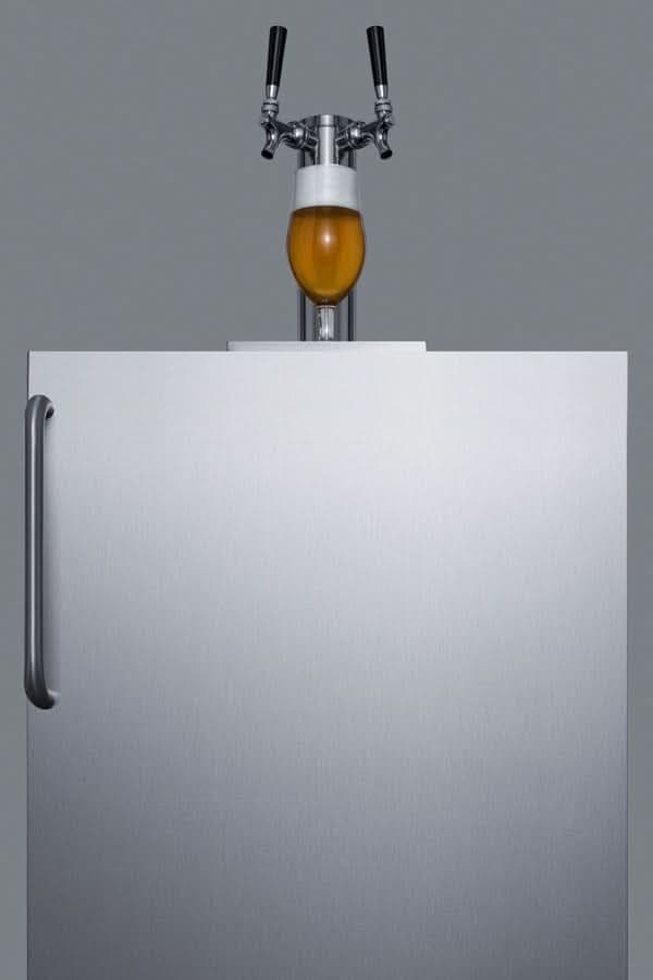 Summit 24 Wide Outdoor Wine Kegerator, ADA Compliant - SBC54OSBIADAWKDTWIN