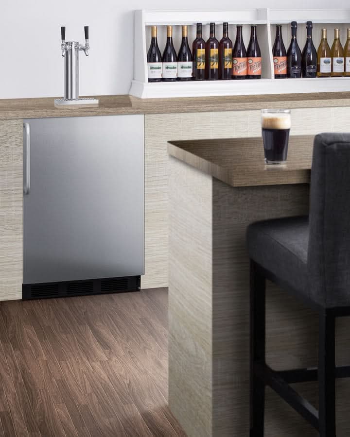 Summit 24 Wide Outdoor Wine Kegerator, ADA Compliant - SBC54OSBIADAWKDTWIN - image 6