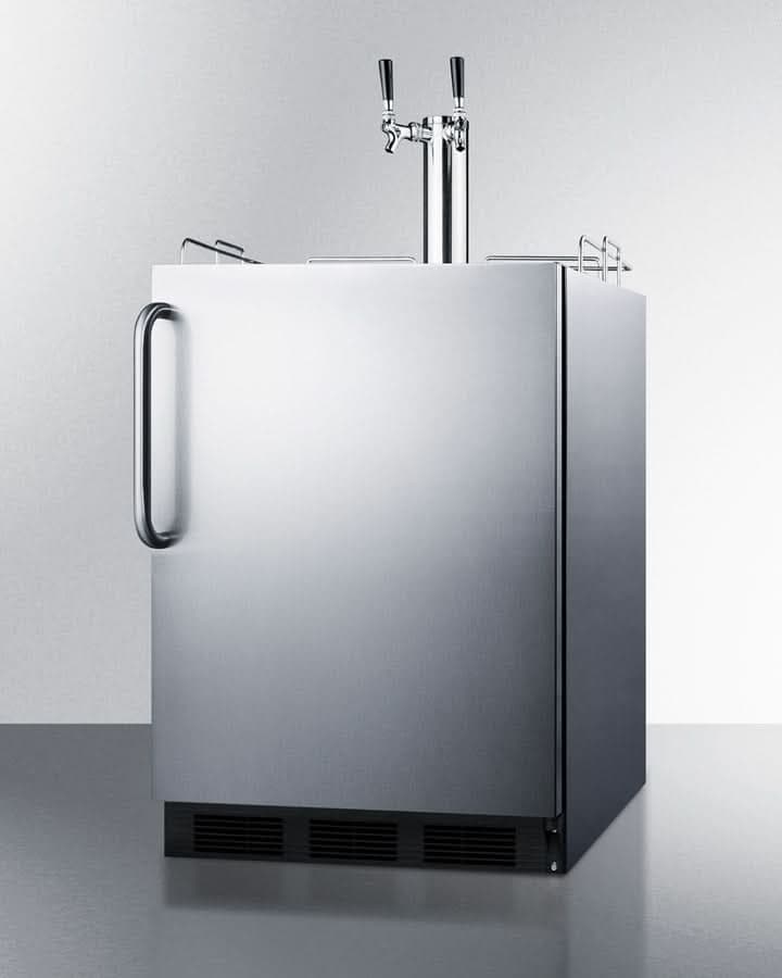 Summit 24 Wide Outdoor Wine Kegerator, ADA Compliant - SBC54OSBIADAWKDTWIN - image 5