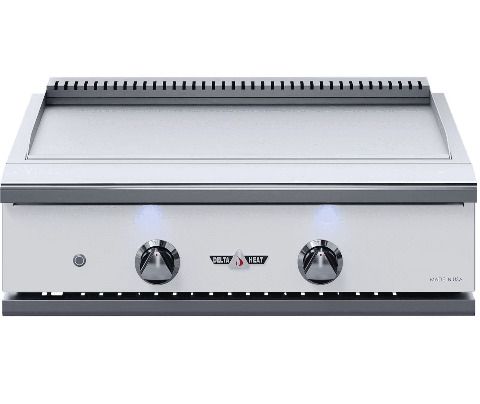 Delta Heat 32-Inch Built-In Propane Teppanyaki Griddle - White Control Panel - DHTG32-WL