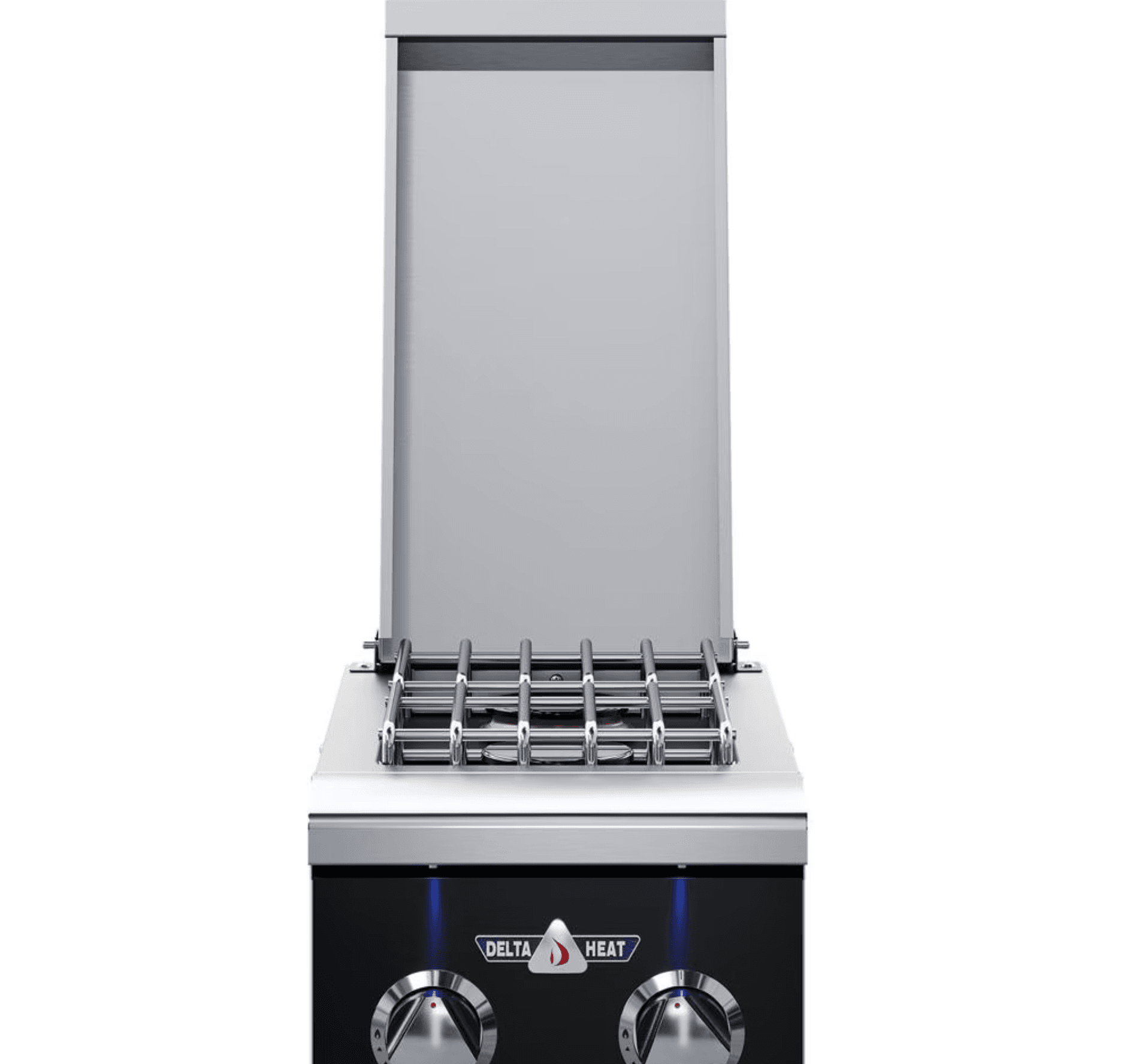 Delta Heat 12-in Built-In Propane Double Side Burner - Black Control Panel - DHSB2-DKL