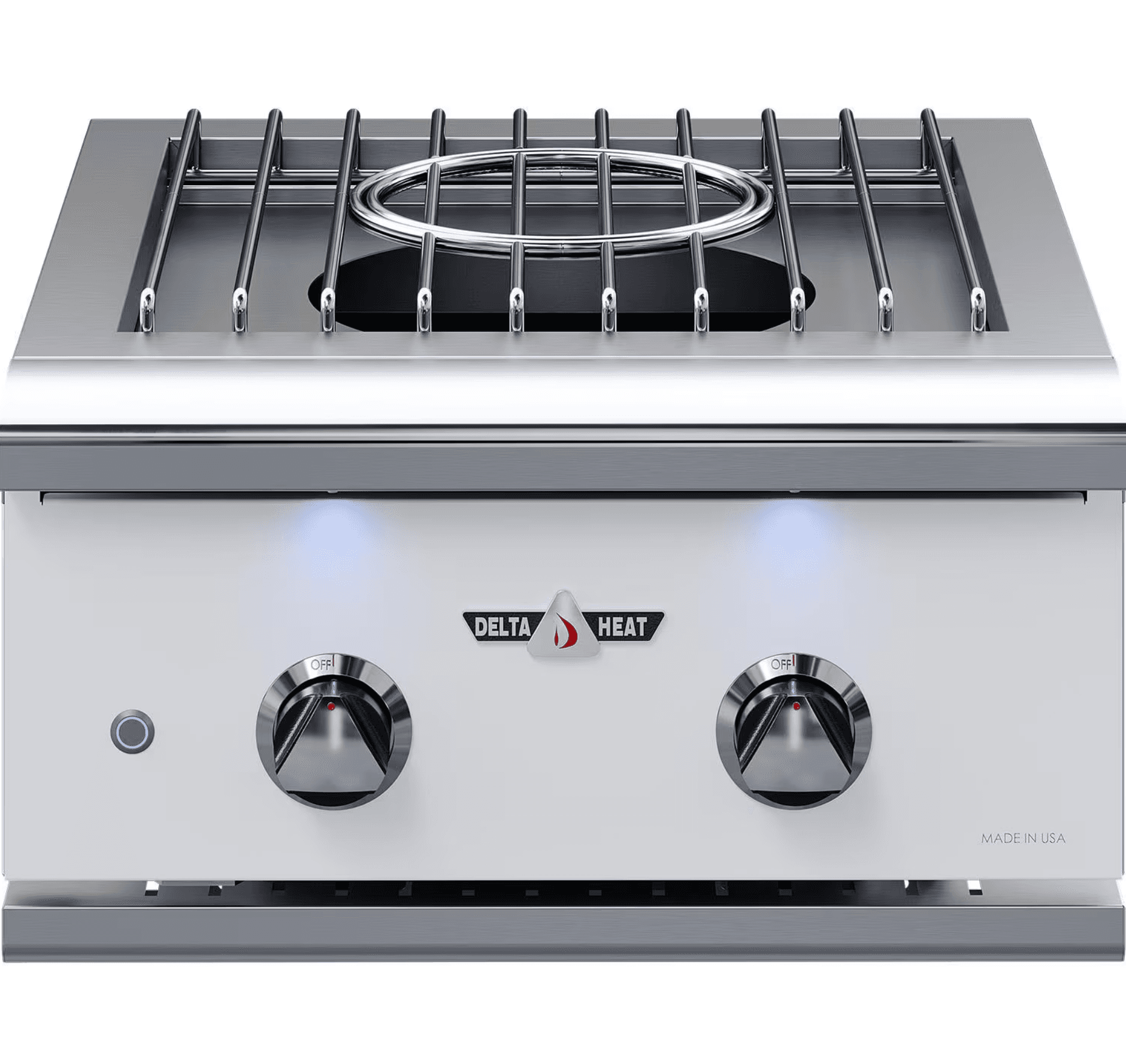 Delta Heat 22-Inch Built-In Propane Power Burner - White Control Panel - DHPW22-WL