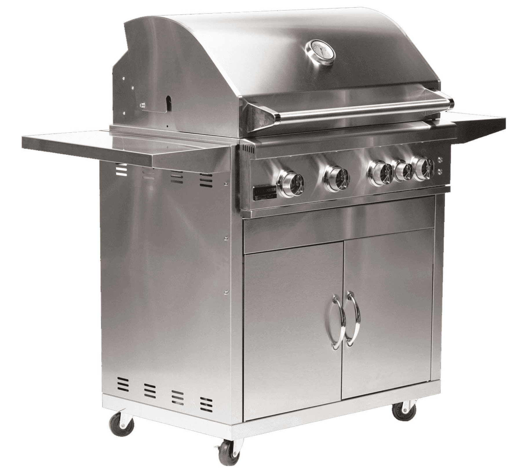 Broilmaster B-Series Deluxe 32-Inch Stainless Steel Freestanding Propane Gas Grill with Rear Infrared Burner - Marine Grade- BSB324MGP+BSACT32