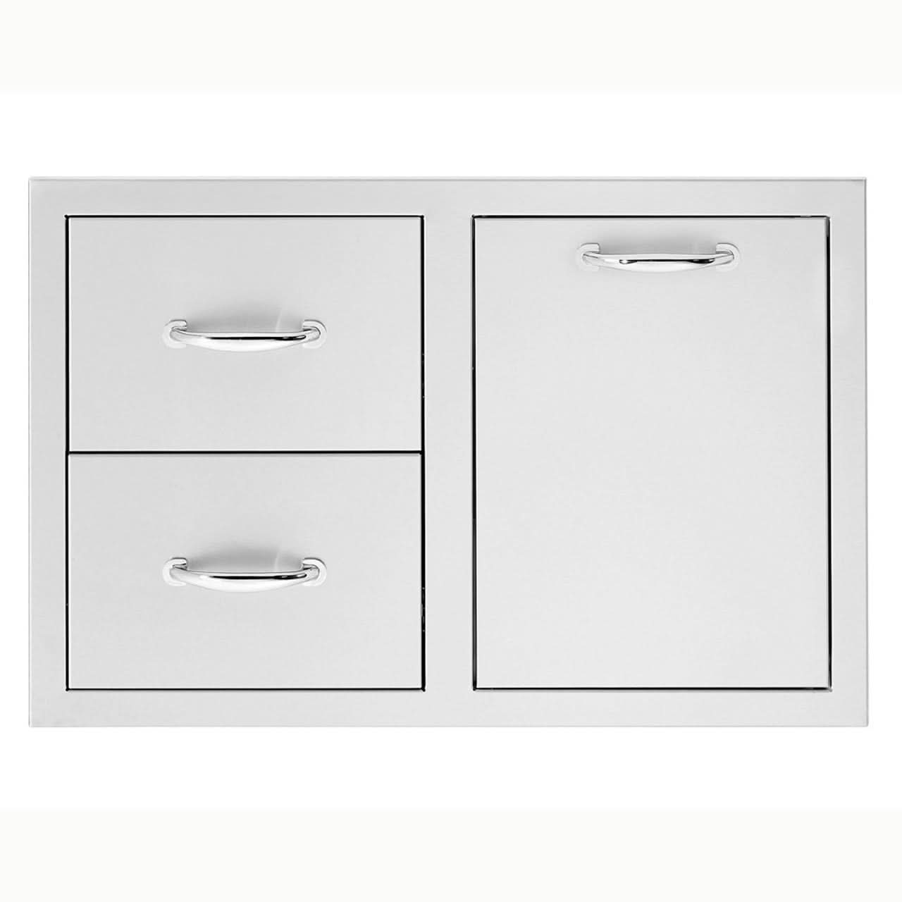 TrueFlame 33" 2-Drawer & Vented LP Tank Pullout Drawer Combo- TF-DC2-33LP-A