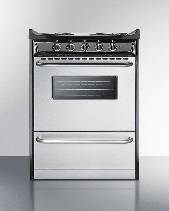 Summit 24 Wide Gas Range, Open Burners - TNM6107BRW - image 2