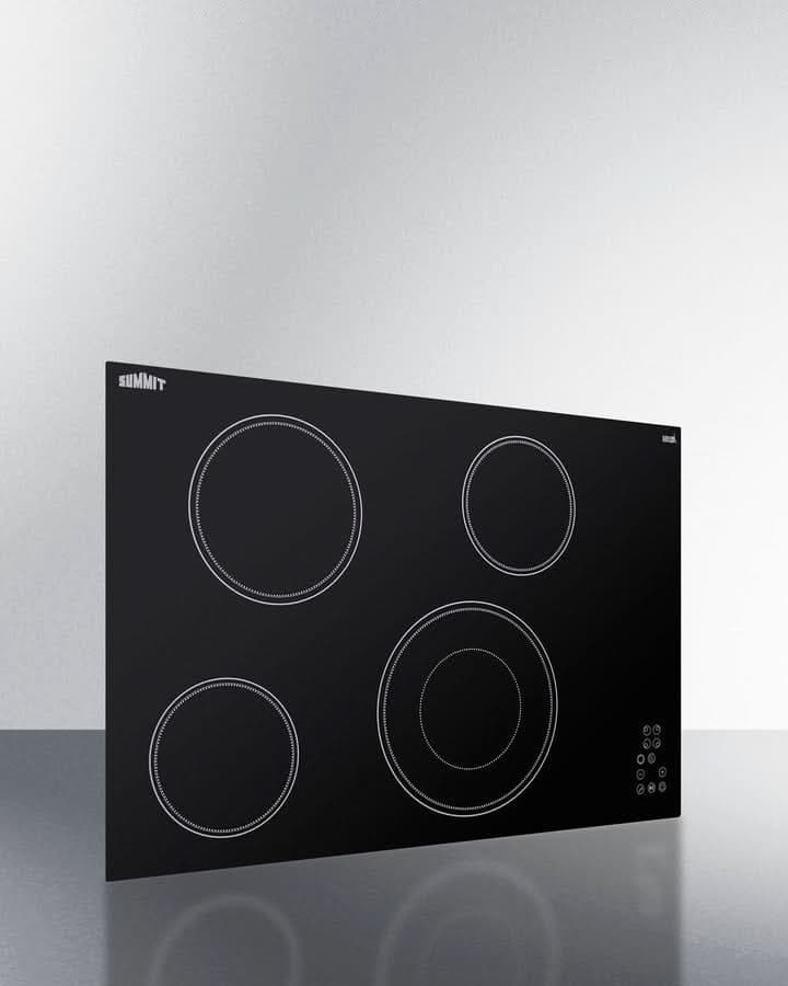 Summit - 30 Wide 208-240V 4-Burner Radiant Cooktop - CR4B30T11B - image 5