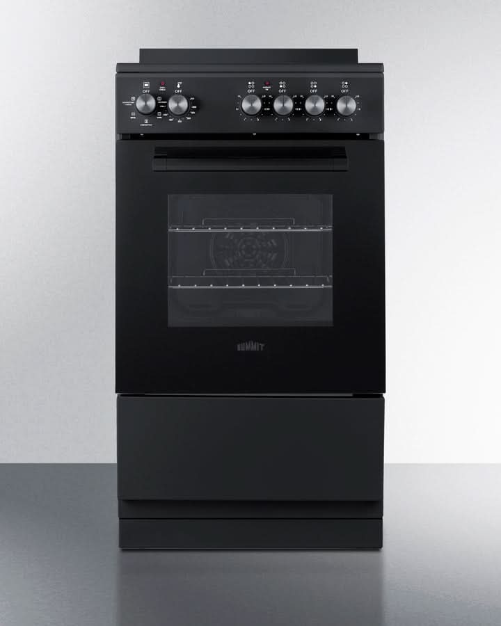Summit - 20 Wide Electric Smooth-Top Range - REXT20BL
