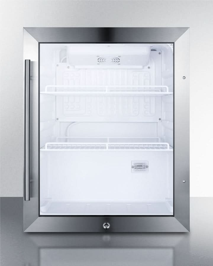 Summit Commercial Compact Beverage Center Stainless Steel Finish - SCR314LCSS