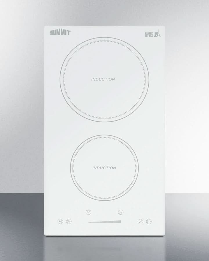 Summit - 12 Wide 208-240V 2-Zone Induction Cooktop - SINC2B231W