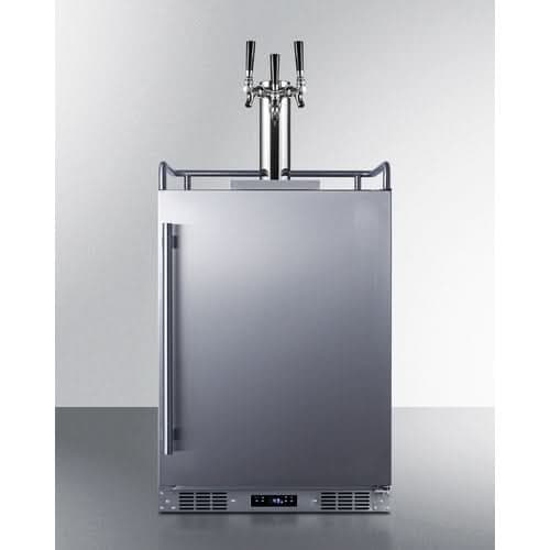 Summit - 24 Wide Built-In Outdoor Beer Kegerator - SBC683OSTRIPLE