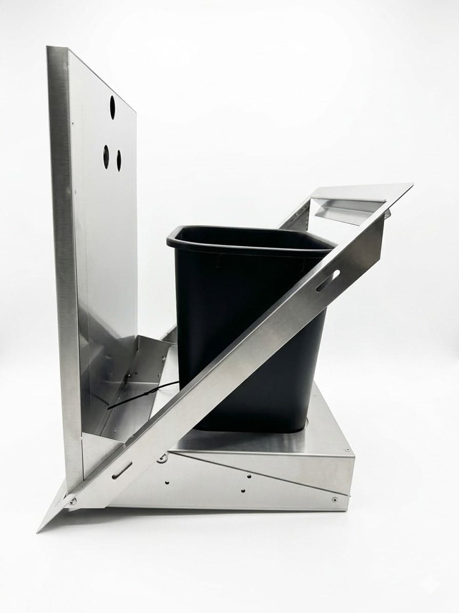 Pacific Coast Manufacturing Stainless Steel Tilt-Out Trash Drawer - PCM-200-TRTO - image 2