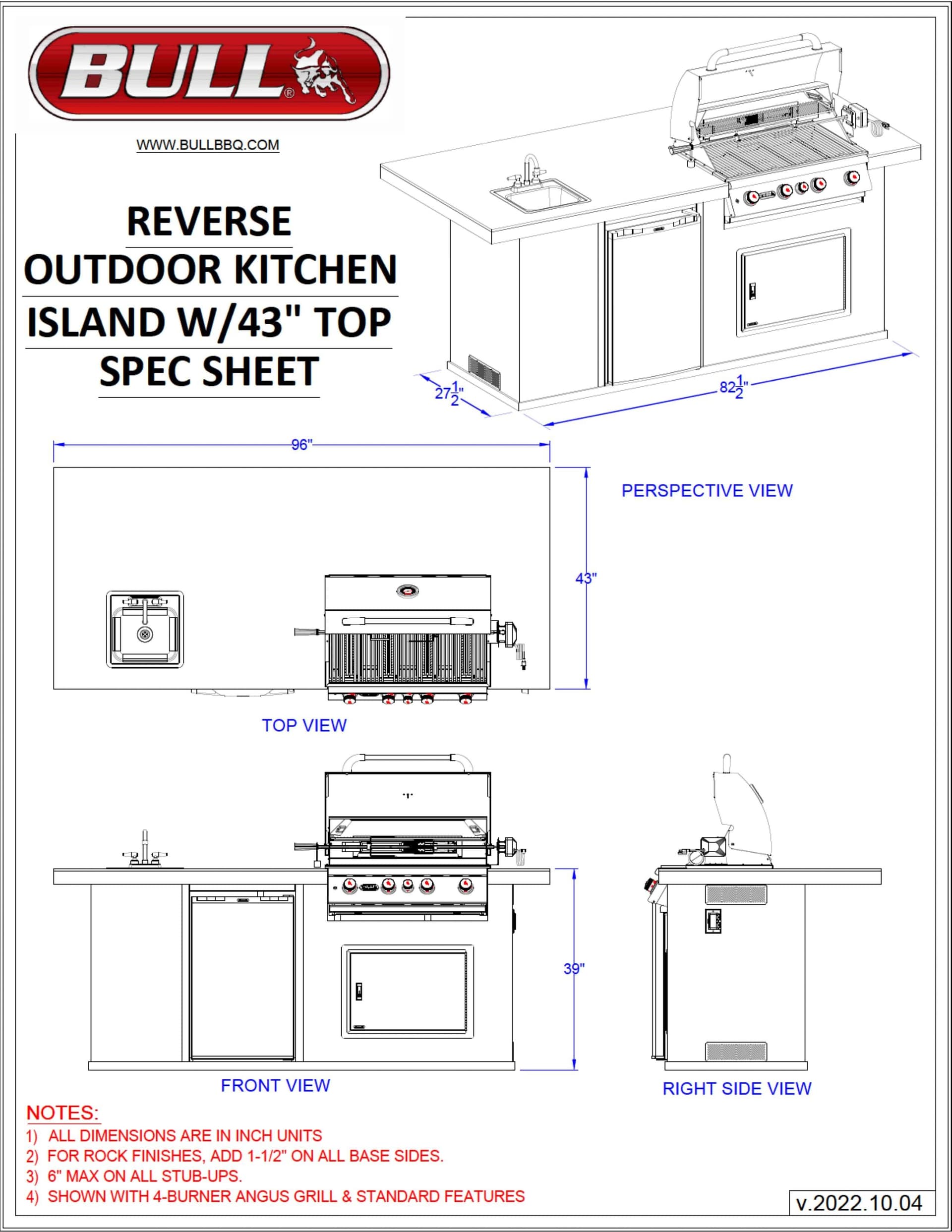 Bull Island Outdoor Kitchen Quartzsite Base - 31010-LP - image 3