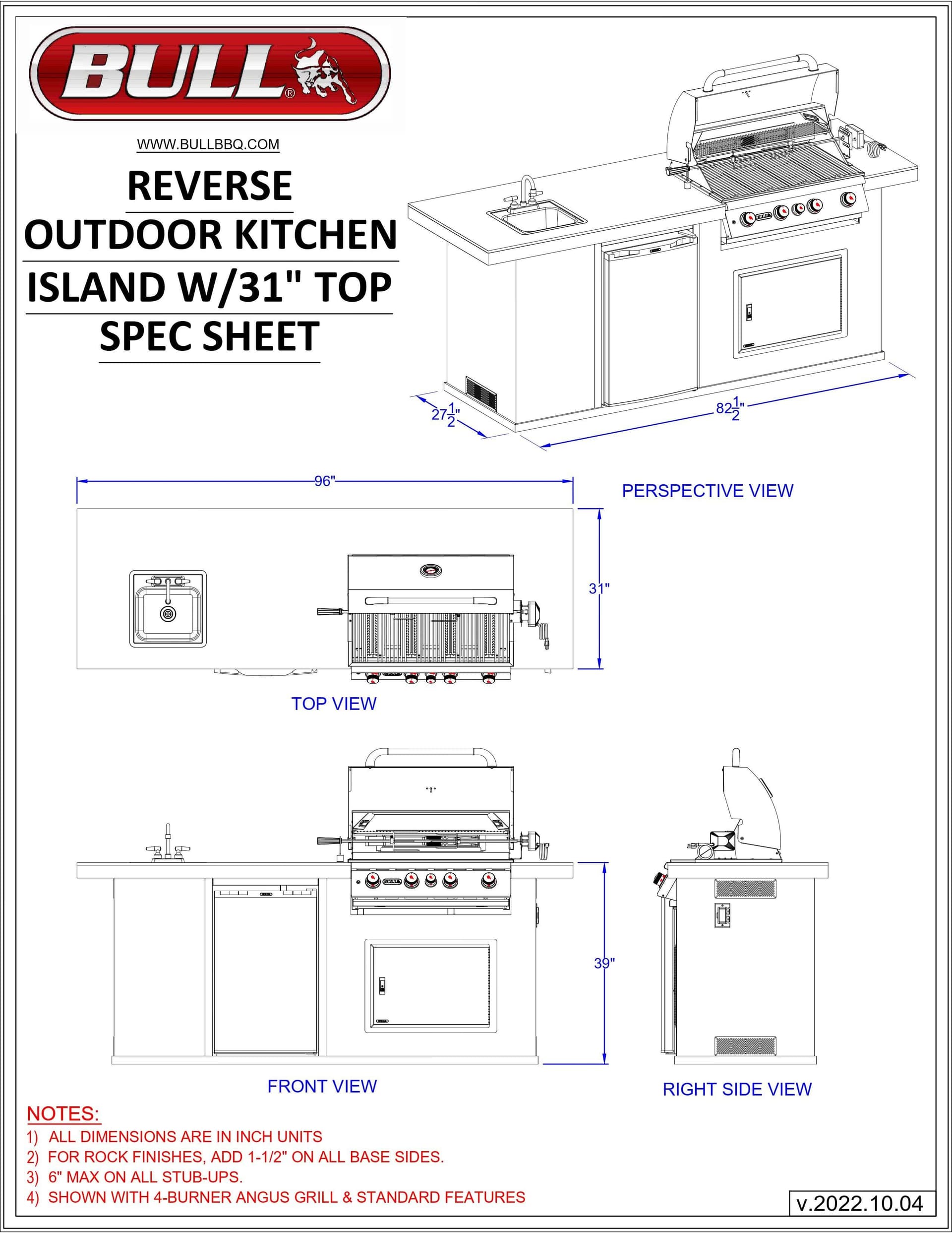 Bull Island Outdoor Kitchen Rock Base - 31011-LP - image 4
