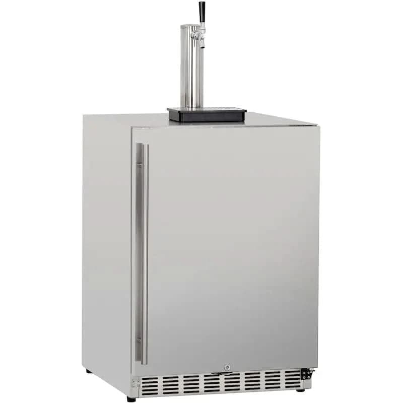 Summerset 25-Inch 6.6 Cu. Ft. Outdoor Rated Single Tap Beer Dispenser/Kegerator - SSRFR-24DK1