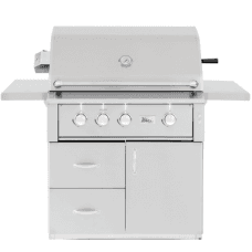 Summerset Alturi - 36-Inch 3-Burner Freestanding Grill - Natural Gas with Stainless Steel Burners & Rotisserie - ALT36T-NG + CART-ALT36