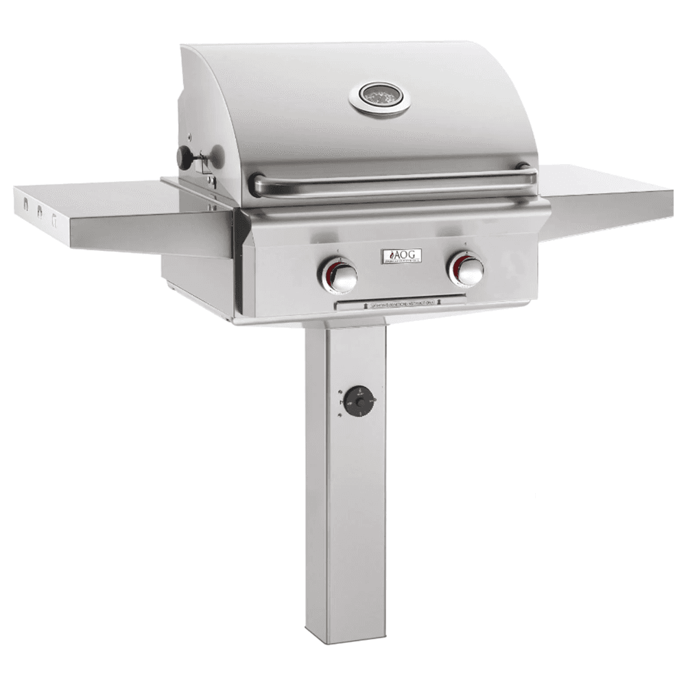 American Outdoor Grill T-Series - 24-Inch 2-Burner Freestanding Grill on In-Ground Post - Natural Gas - AOG24NGT00SP