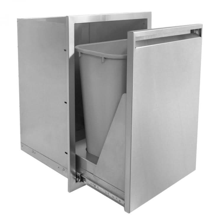 PCM 260 Series 13 Inch narrow Roll Out Trash Bin - BBQ-260-TRNW-DRW - image 4