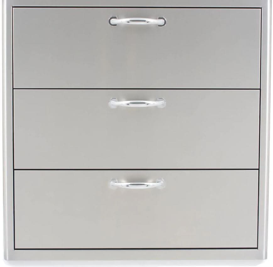 Blaze 30-Inch Stainless Steel Triple Access Drawer - BLZ-30W-3DRW-LT
