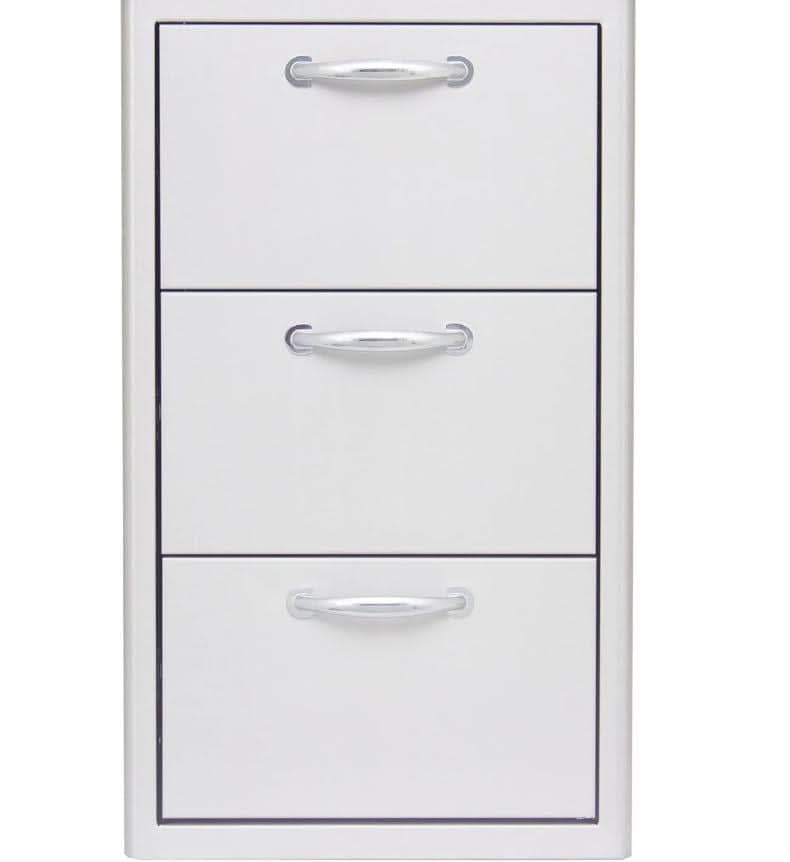 Blaze 16-Inch Stainless Steel Triple Access Drawer - BLZ-DRW3-R-LT