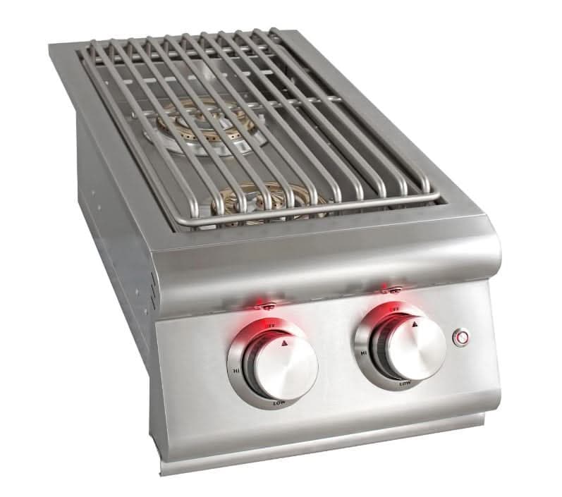 Blaze Premium LTE Built-In Liquid Propane Gas Stainless Steel Double Side Burner With Lid - BLZ-SB2LTE-LP