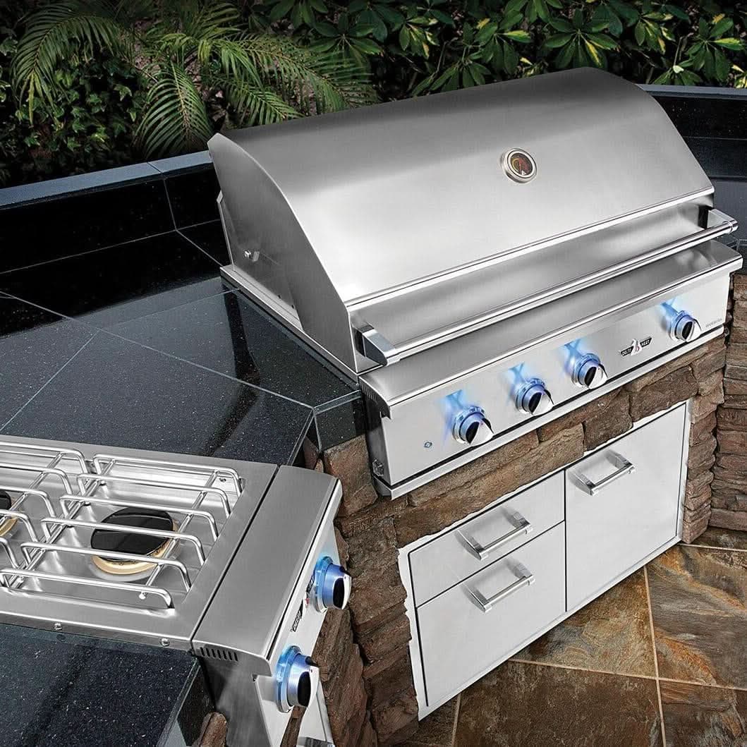 Delta Heat - 38-Inch 3-Burner Built-In Grill with Infrared Rotisserie Burner - Liquid Propane Gas - DHBQ38R-DL - image 7