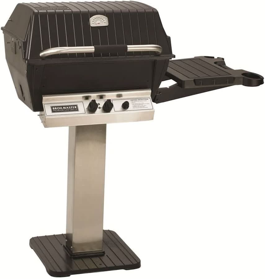 Broilmaster Premium - 27-Inch 2-Burner Stainless Steel Portable Pedestal Base Grill - Natural Gas - P3PK7N