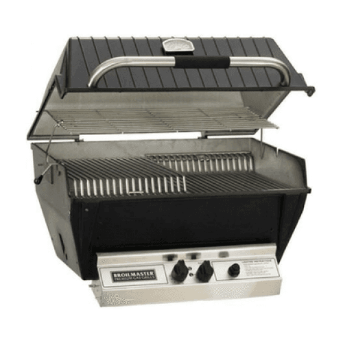 Broilmaster Premium Series-  24-Inch 2-Burner Built-In Grill with Standard Burners - Liquid Propane Gas - P4XF