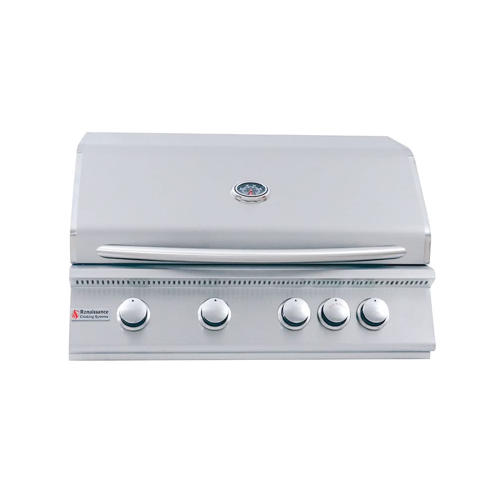RCS Premier - 32-Inch 4-Burner Built-In Grill with Rear Burner - Liquid Propane Gas - RJC32ALP