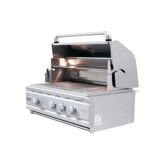 RCS Cutlass Pro 30-Inch 3-Burner Built-In Grill with Blue LED Lights and Rear Burner - Natural Gas - RON30A - image 5