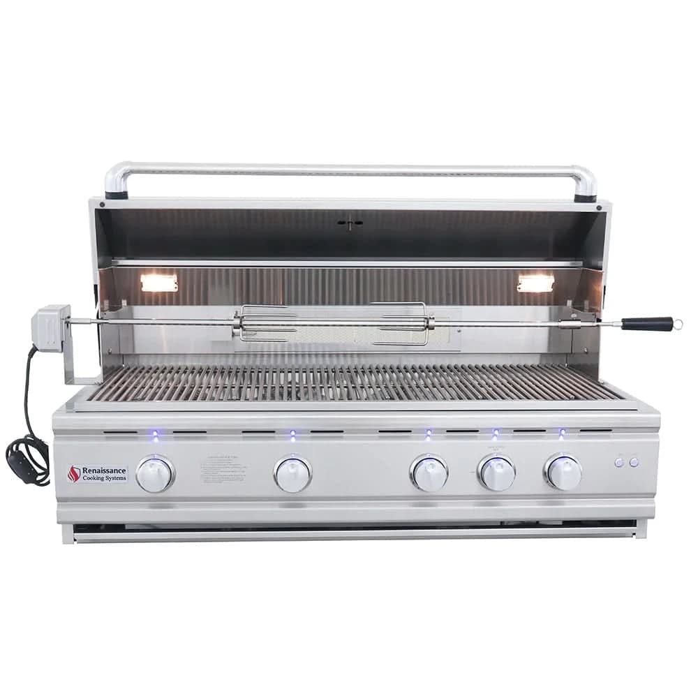 RCS Cutlass Pro - 42-Inch 4-Burner Built-In Grill with Blue LED Lights and Rear Burner - Natural Gas - RON42A - image 2