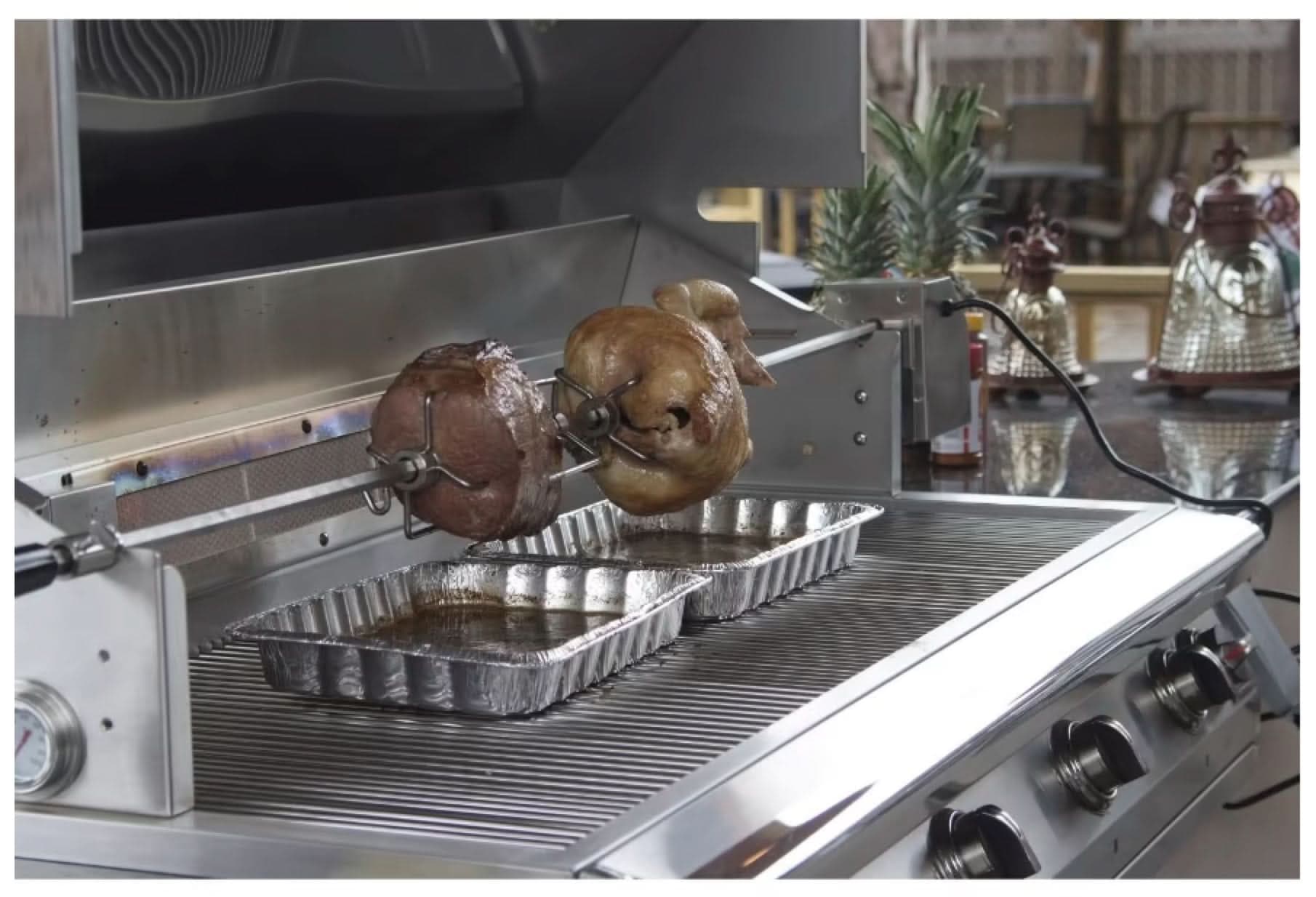 PGS Legacy Newport Gourmet - 30-Inch 2-Burner Freestanding Grill with Rotisserie - Liquid Propane Gas - S27RLP + S27CART - image 3