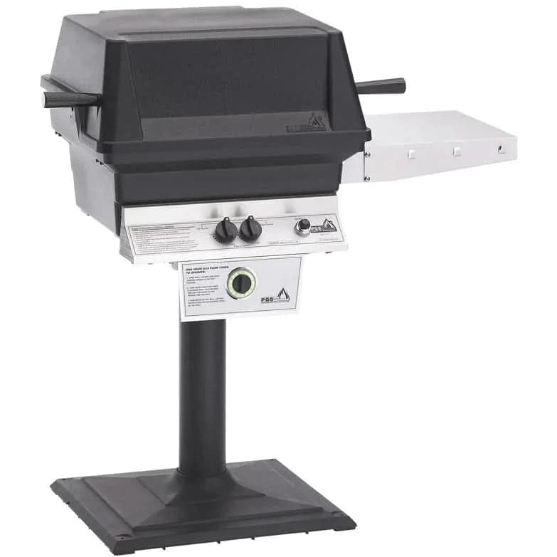 PGS T-Series T30 Commercial - 2-Burner Bolt-Down Patio Post Grill with Timer - Liquid Propane Gas - T30LP + AMPB